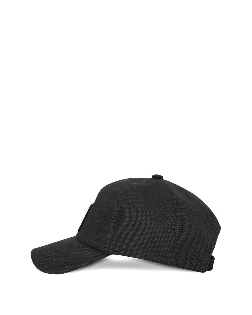 Karl Lagerfeld Black Logo-Patch Baseball Cap for men