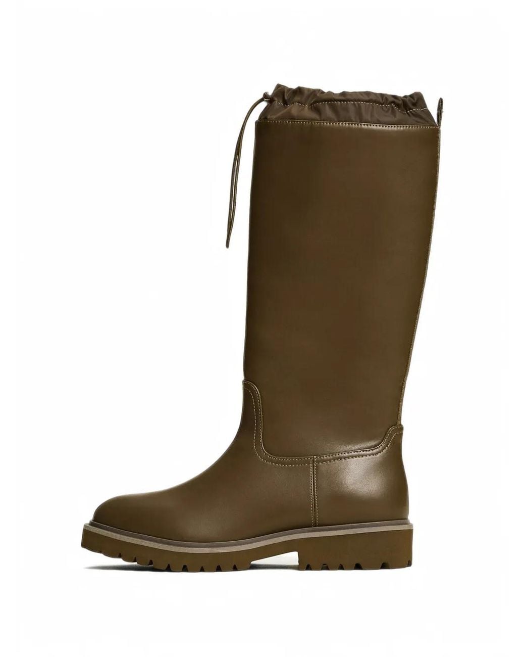 Twinset Green Wellington Boots With Drawstring