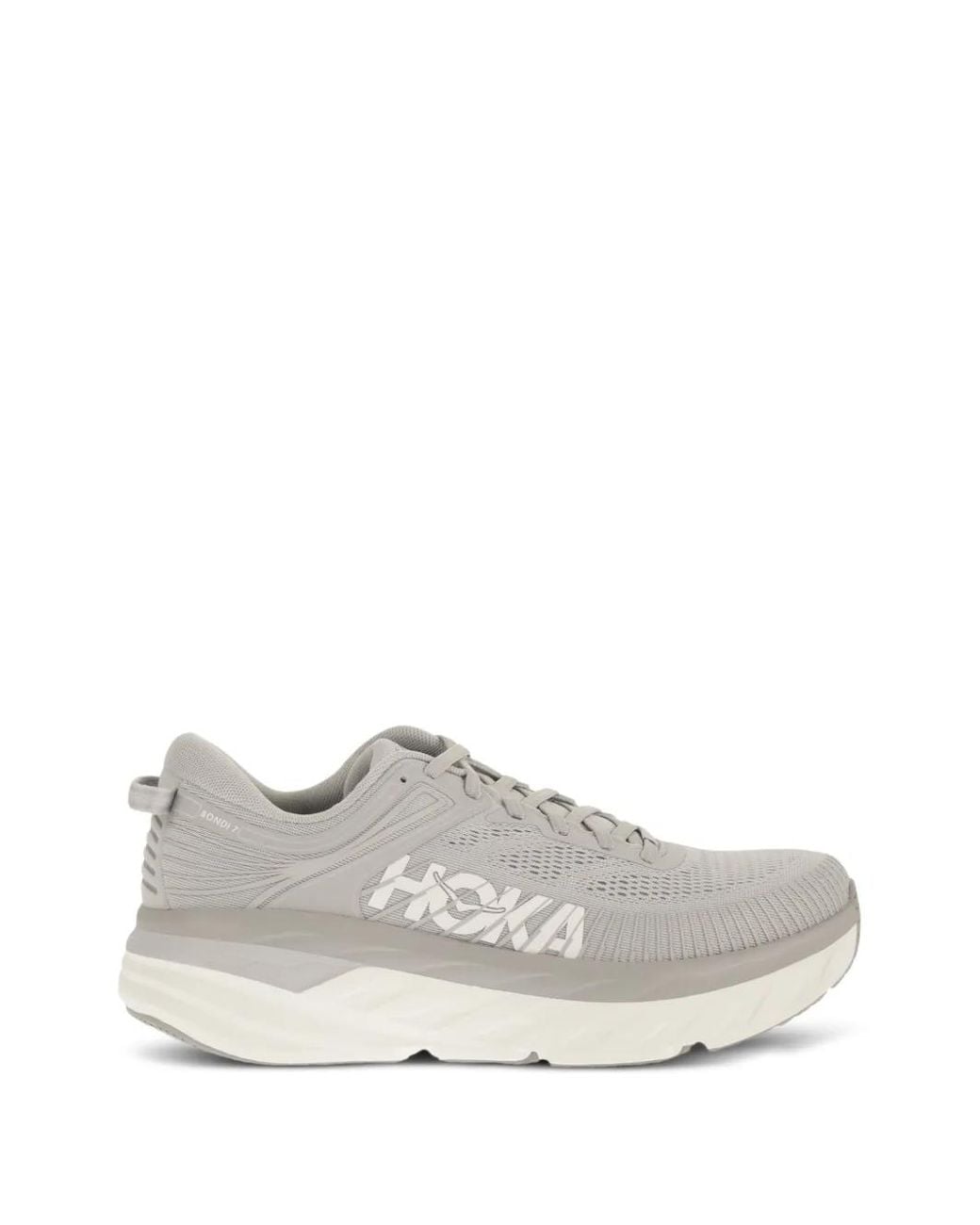 Hoka One One White Bondi Lace-Up Sneakers for men