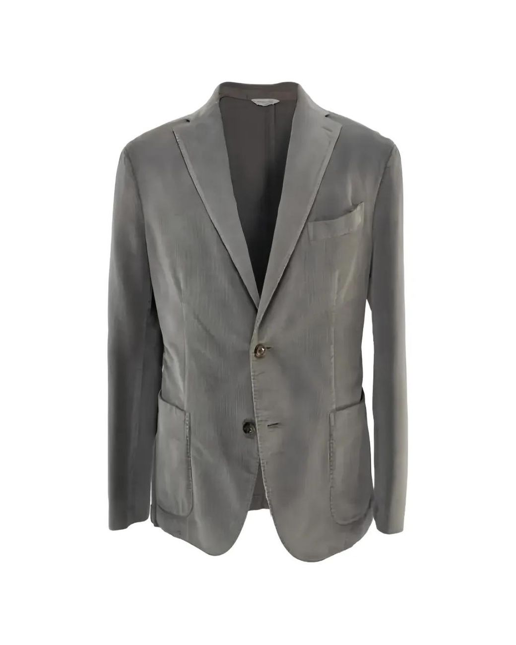Boglioli Gray Notch-Lapel Blazer Jacket for men