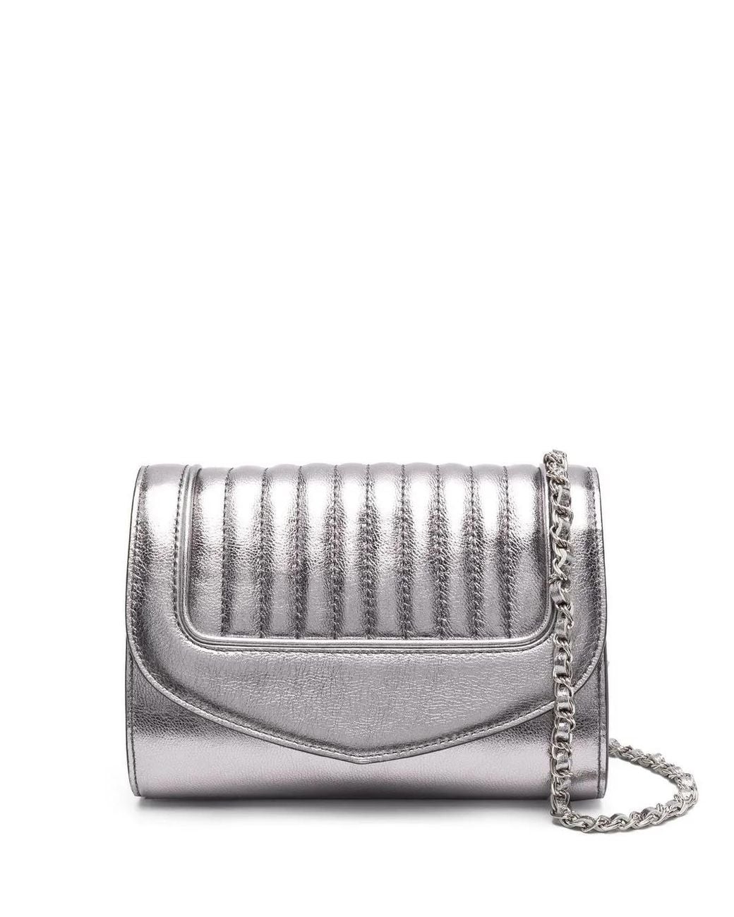 Delage Gray Jeanne Metallic Cross-Body Bag