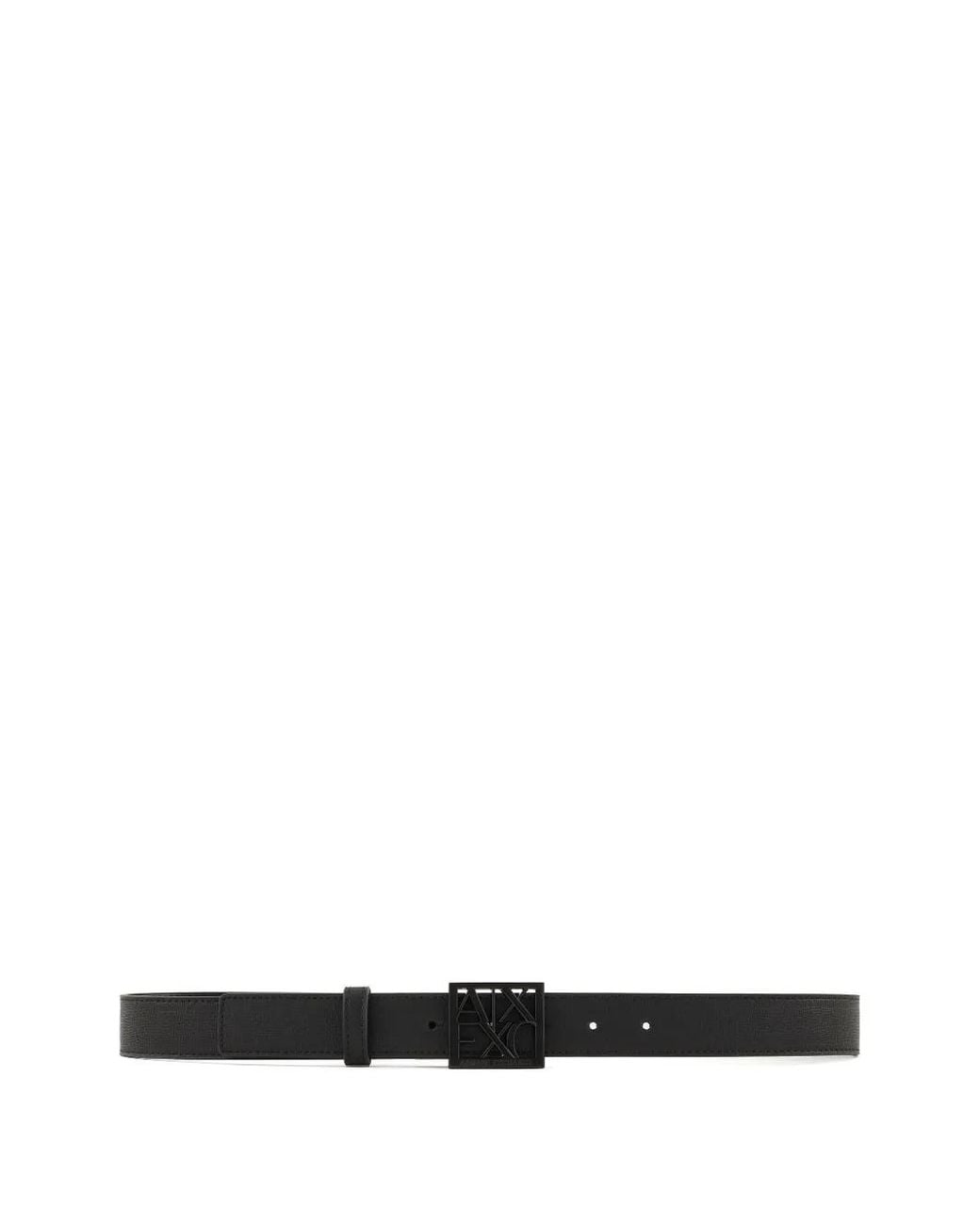 ARMANI EXCHANGE White Logo-Buckle Belt