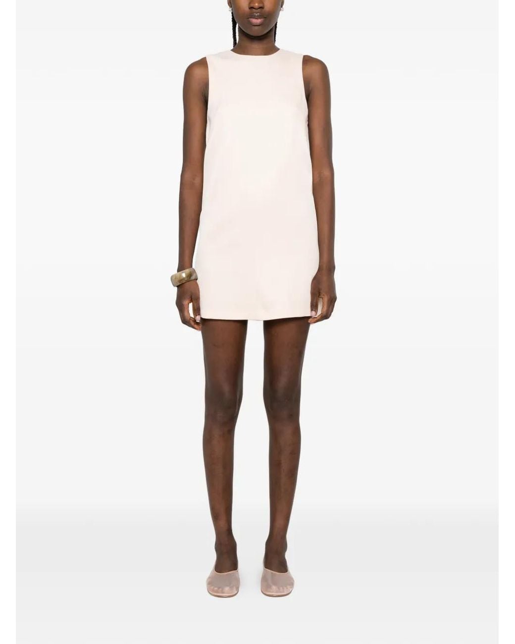 Patrizia Pepe White Chain-Detail Mini Dress