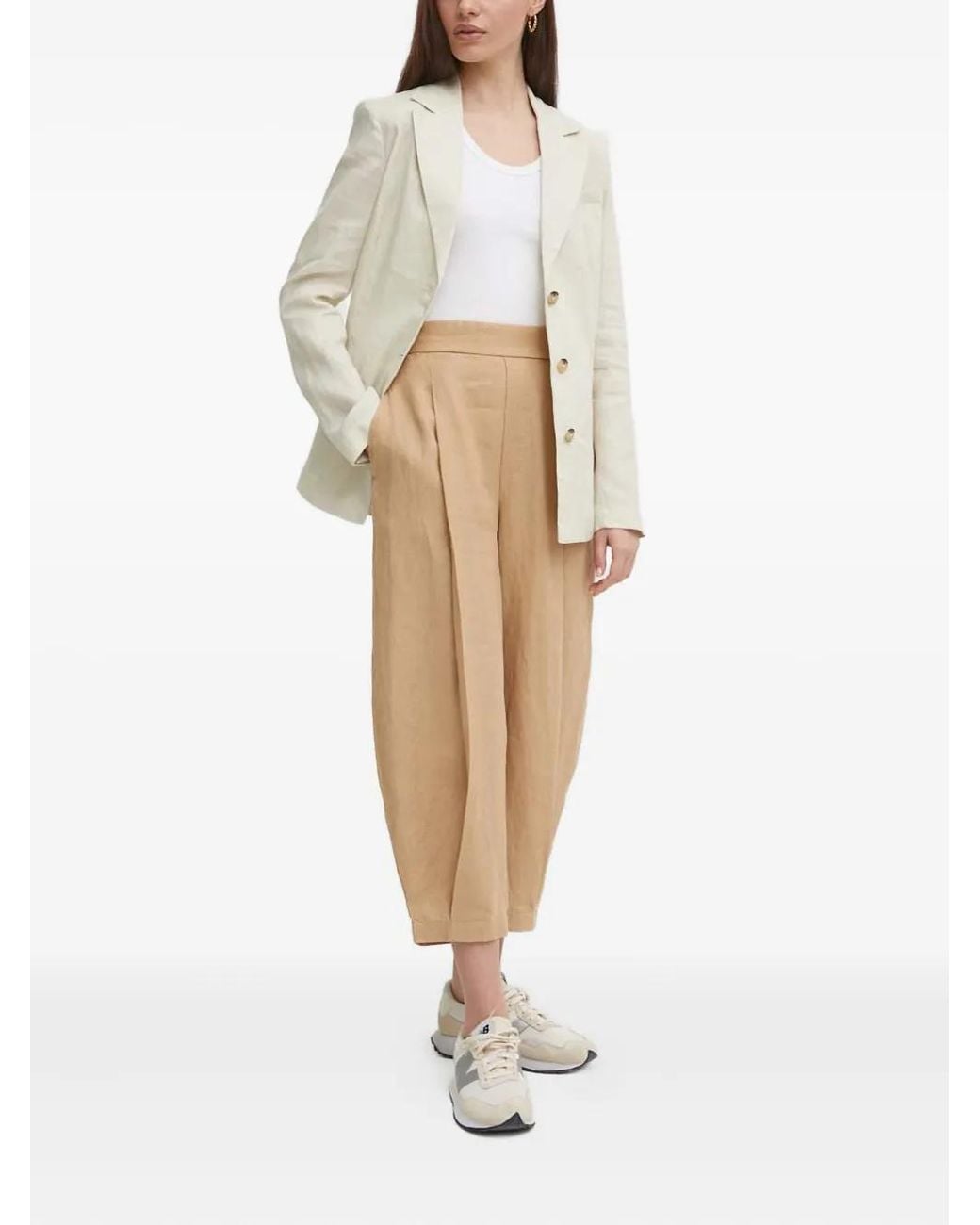 Benetton White Linen Blazer
