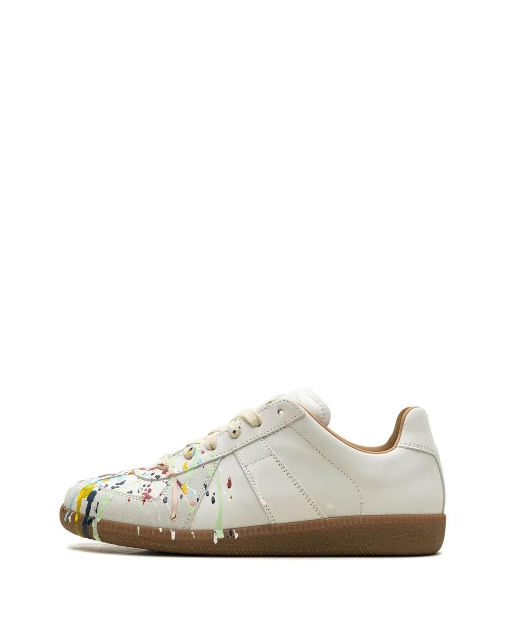 Maison Margiela White Replica "Paint Splatter- Sneakers for men