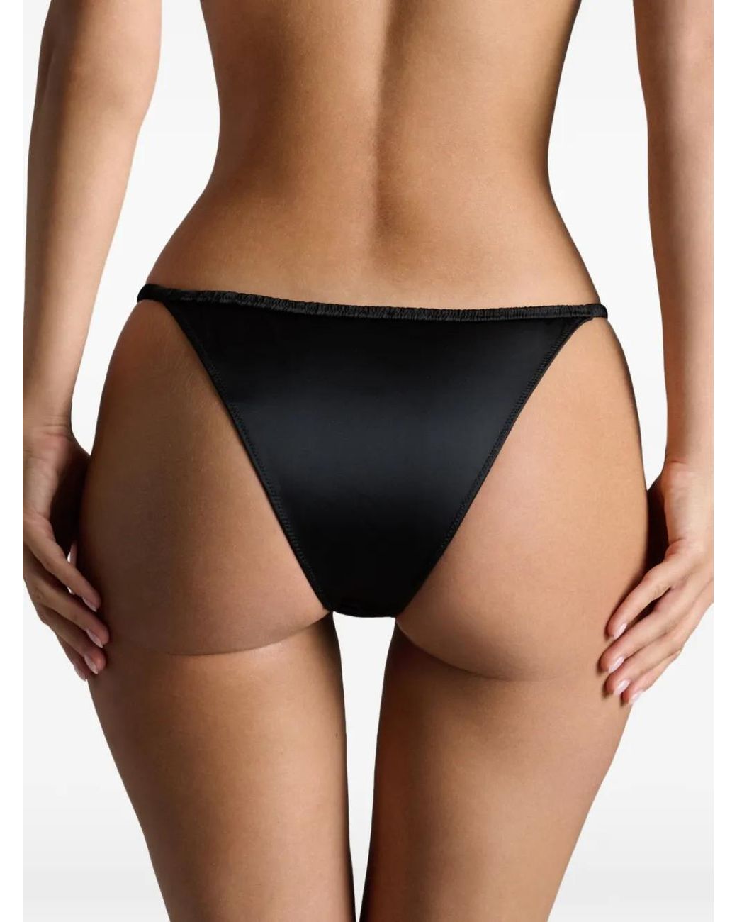 Scandale Black Culotte Dédicace En Satin À Broderies