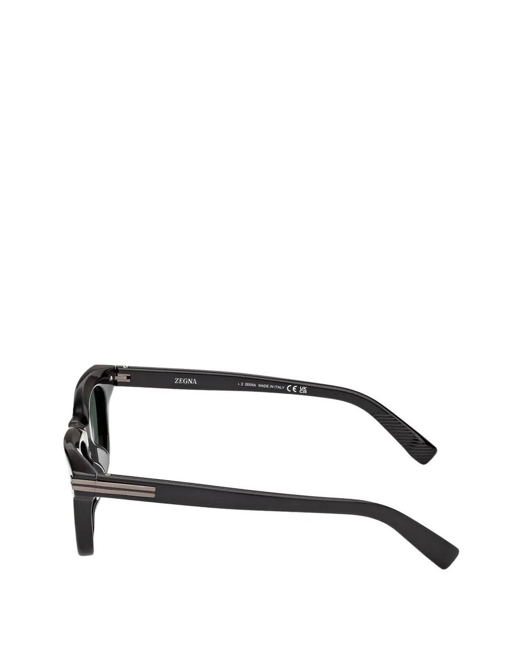 Zegna Gray Square-Frame Sunglasses for men