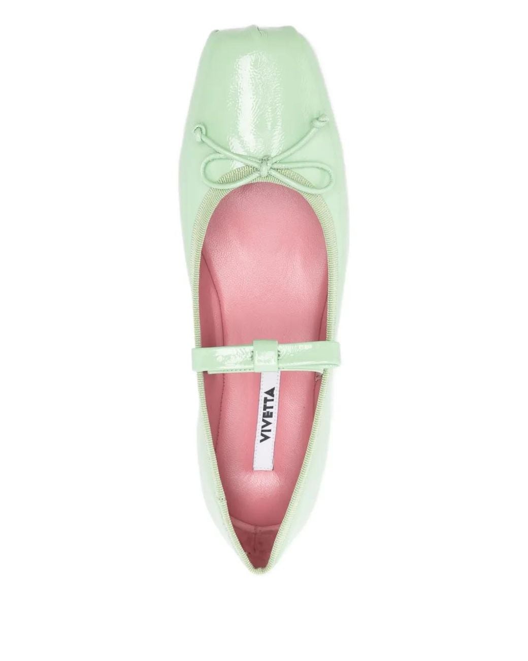 Vivetta Green Bow-Detail Ballet Flats