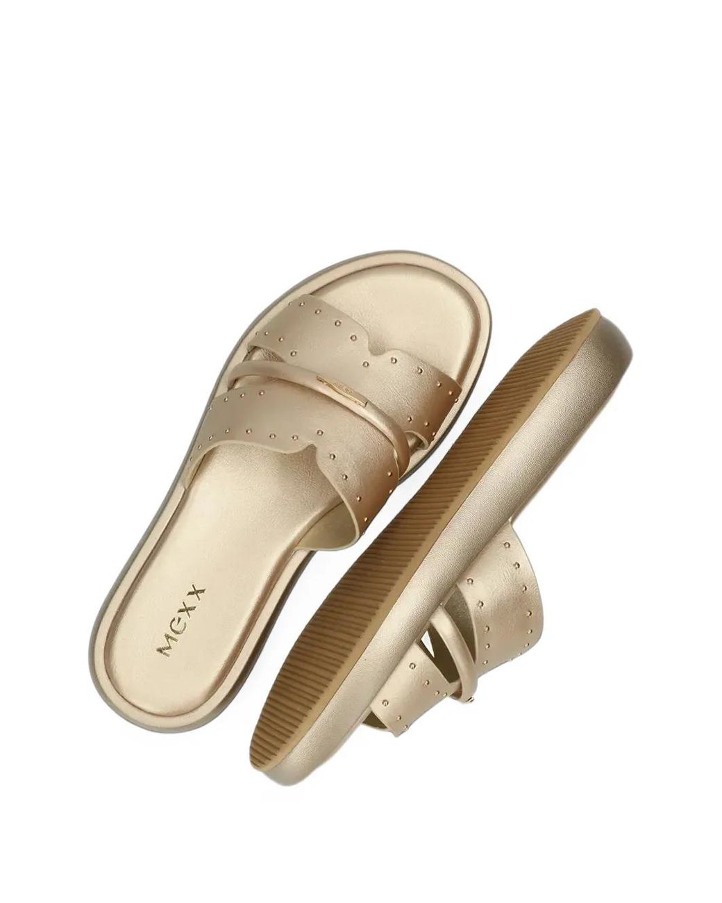 Mexx White Lotus Ii Pacha Stud-Embellished Slides