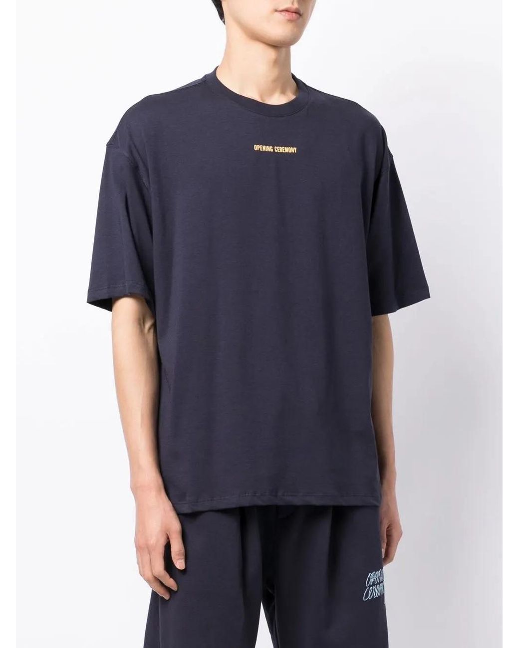 Opening Ceremony Blue Graphic-Print Cotton T-Shirt for men