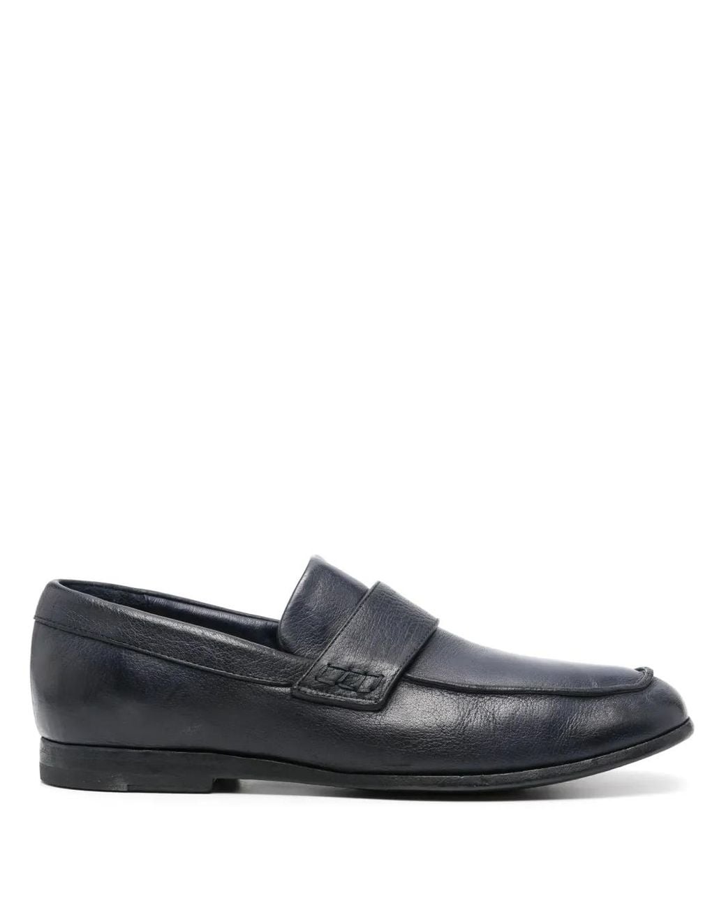 Moma Gray Pebbled-Leather Loafers for men