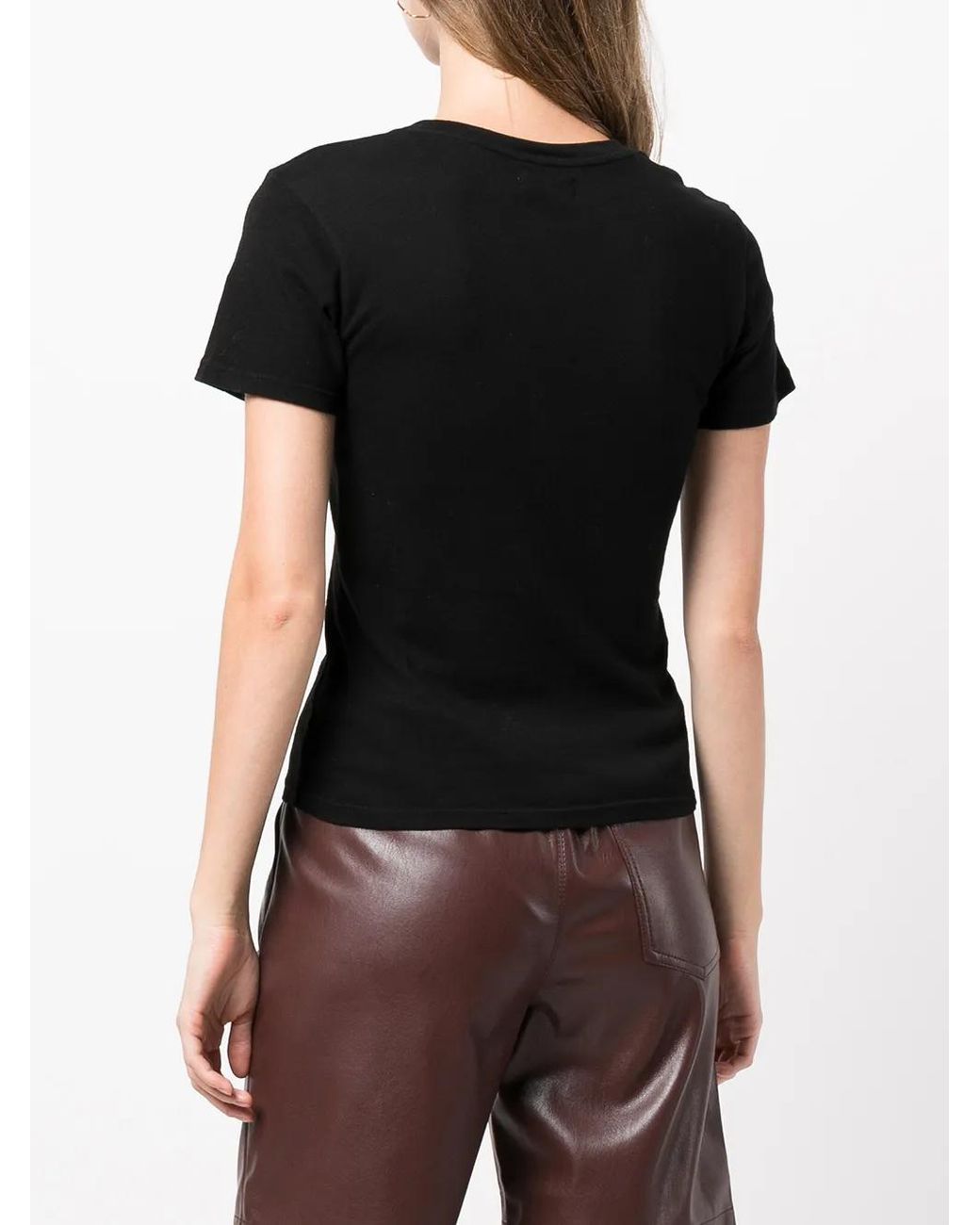 SPRWMN Black Cotton T-Shirt