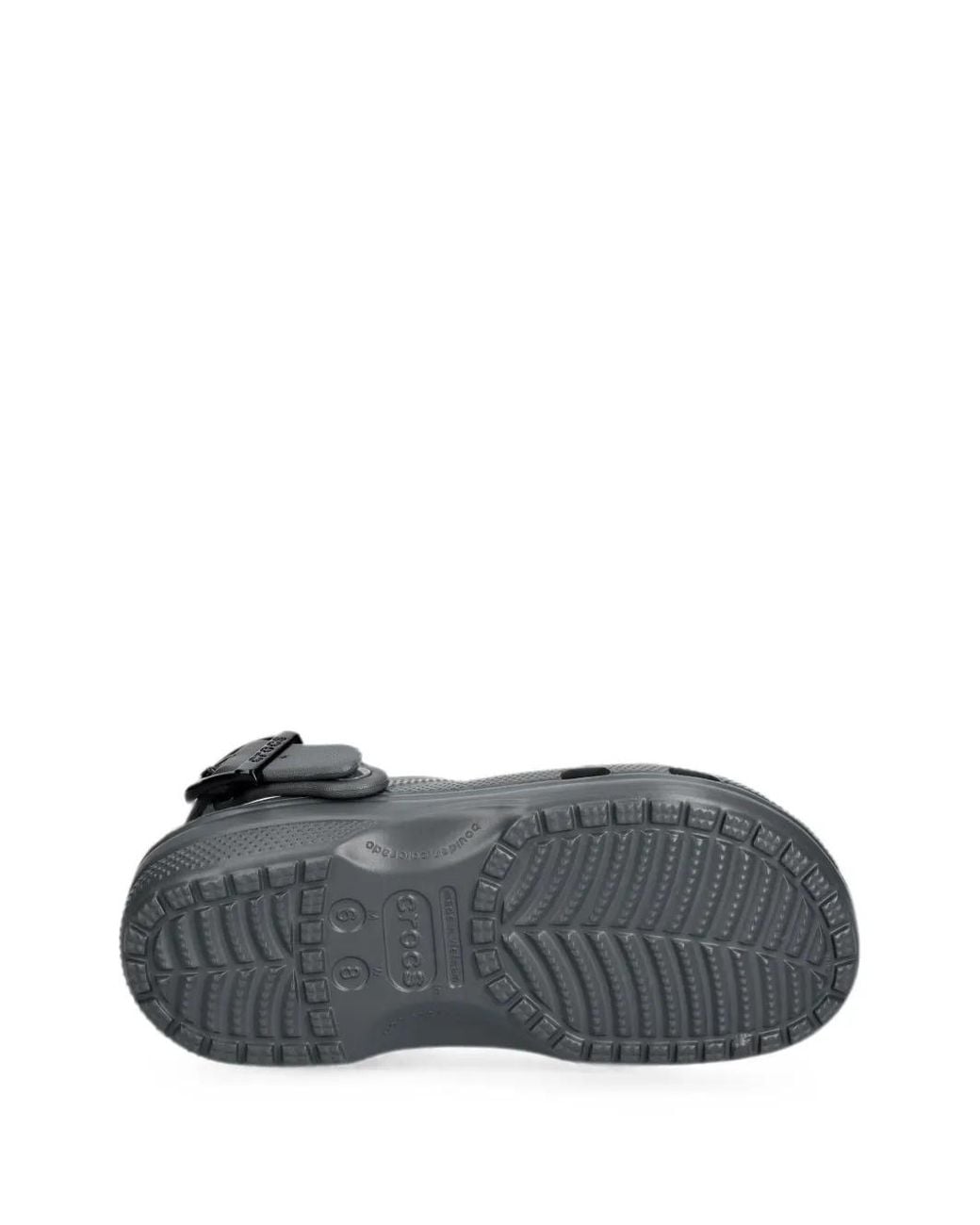 CROCSTM Gray Mules À Design Perforé Et Bride À Boucle