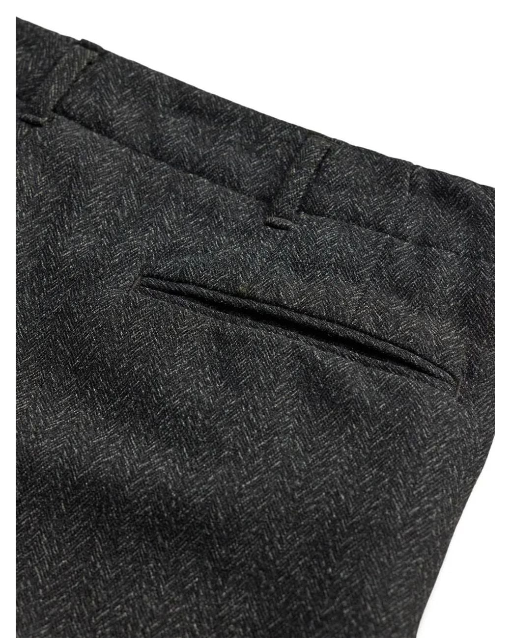 RRL Black Herringbone-Pattern Trousers for men