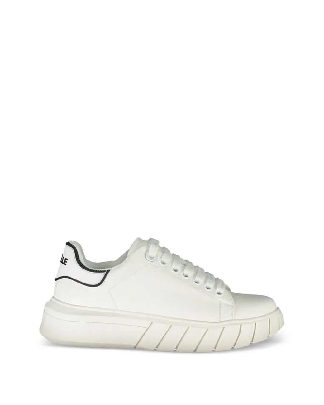 Gaelle Paris White Contrast-Trim Chunky-Sole Sneakers