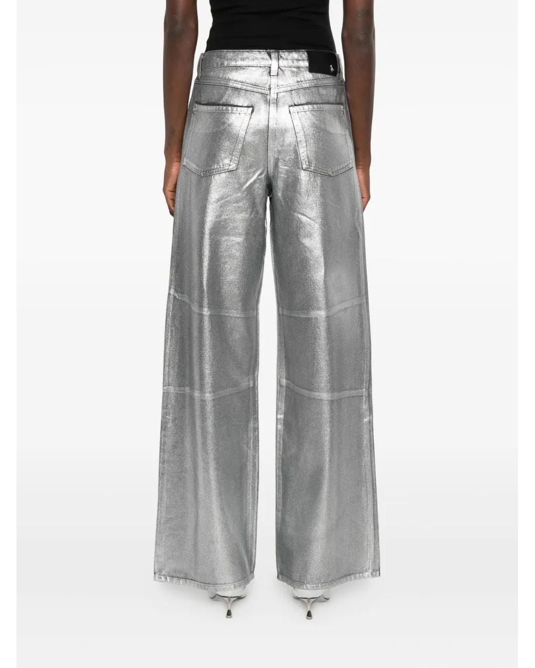 Patrizia Pepe Gray Panelled Trousers