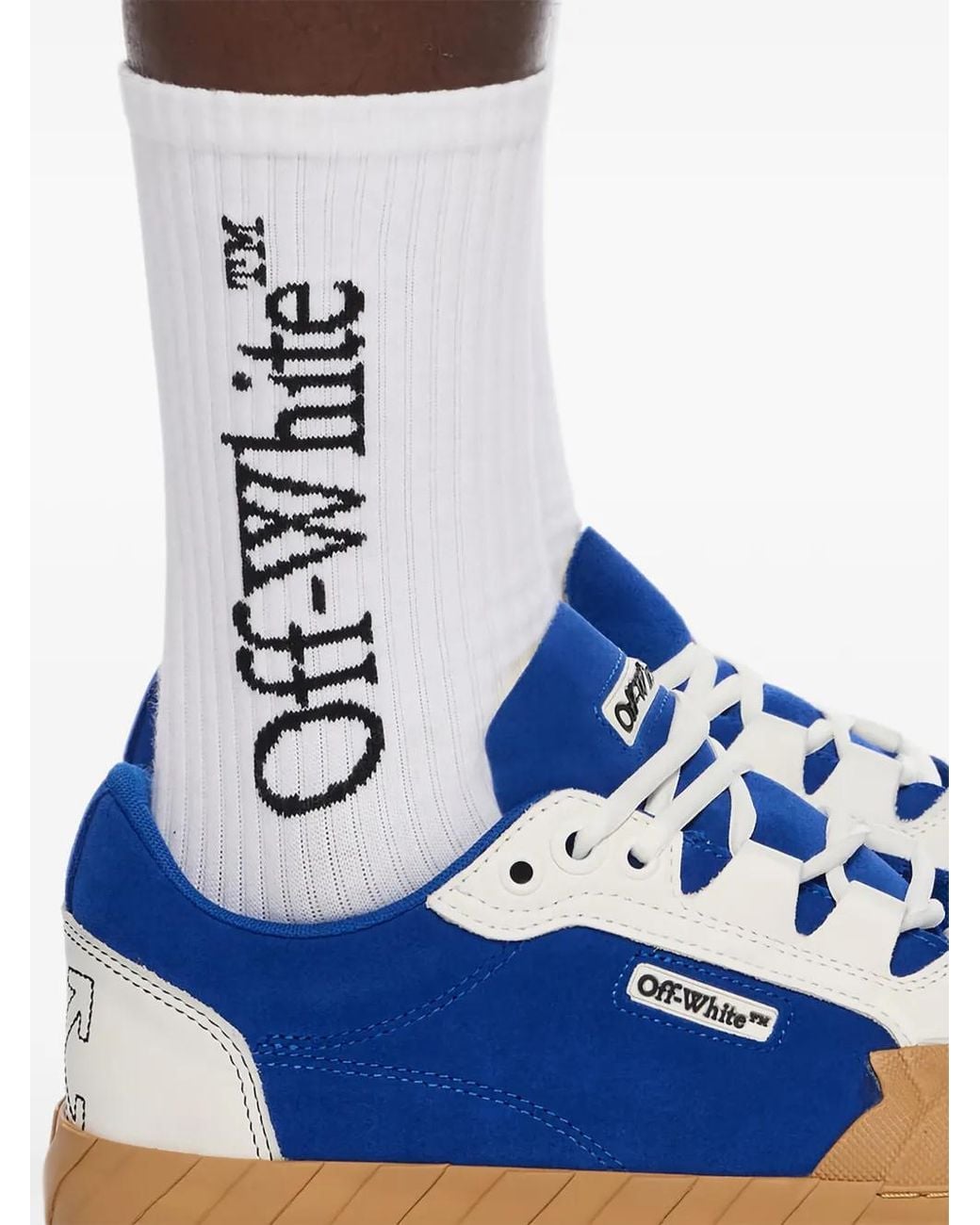 Off-White c/o Virgil Abloh Blue Vulcanized 779 Suede Sneakers for men