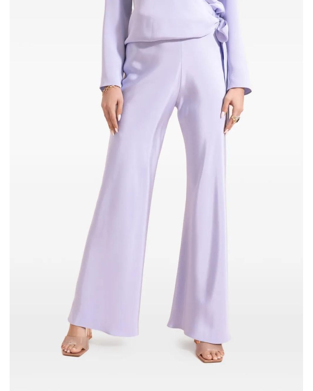 Peter Cohen Purple Wide-Leg Trousers
