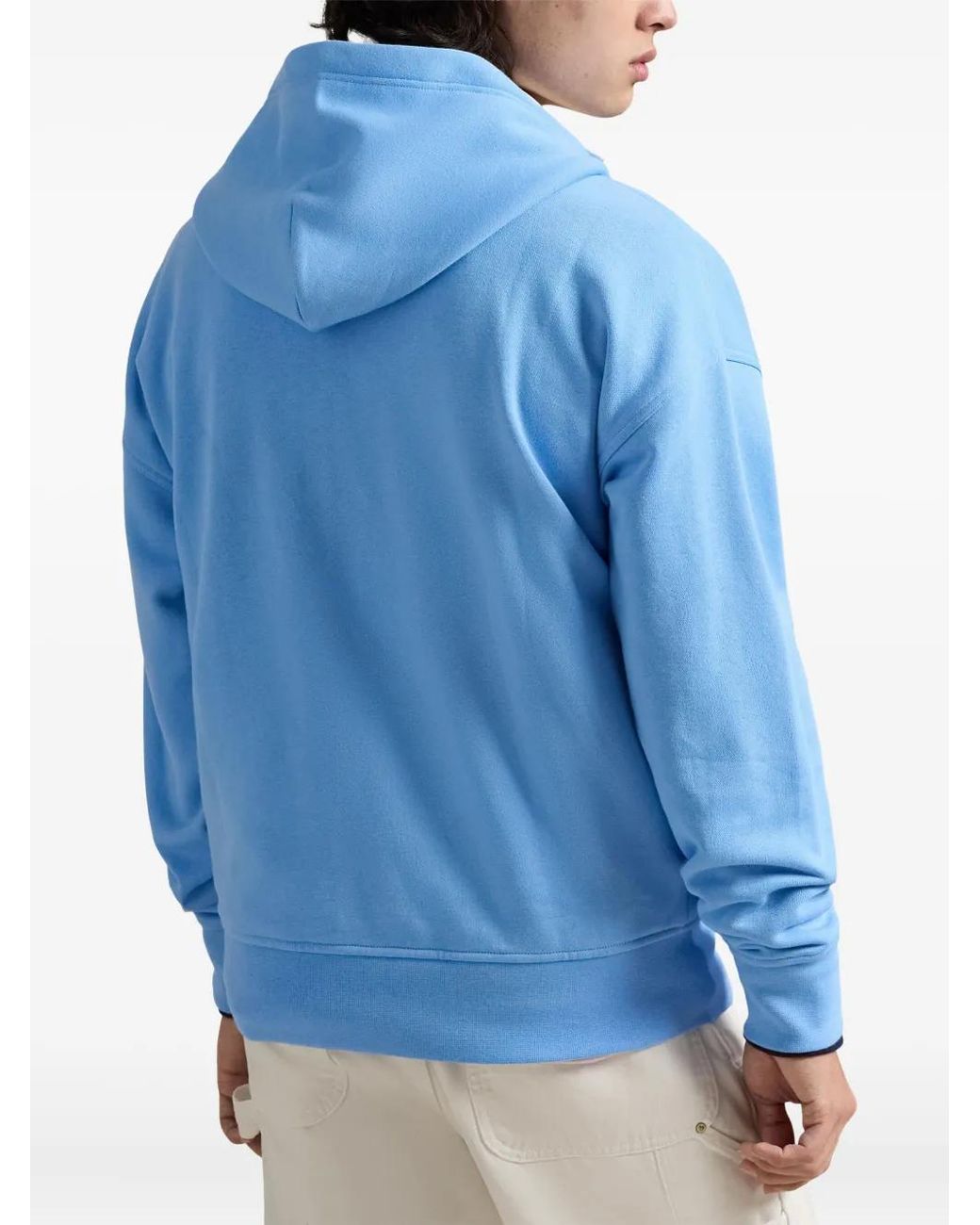 Polo Ralph Lauren Blue Logo-Detail Zip-Up Hoodie for men