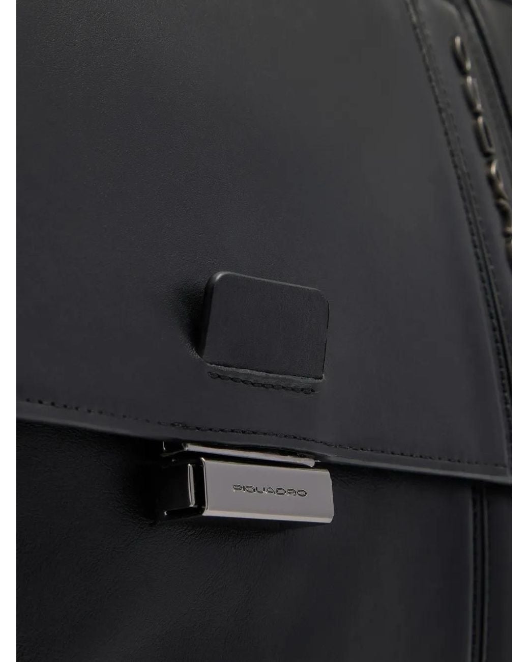Piquadro Black Logo-Plaque Briefcase for men