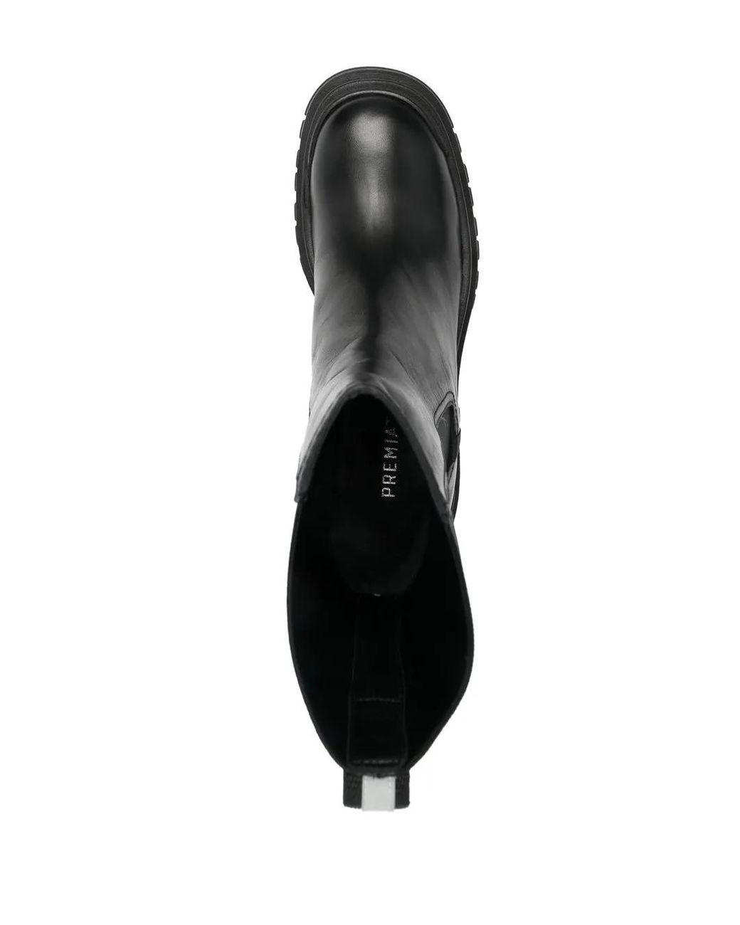 Premiata Black Block-Heel Leather Boots