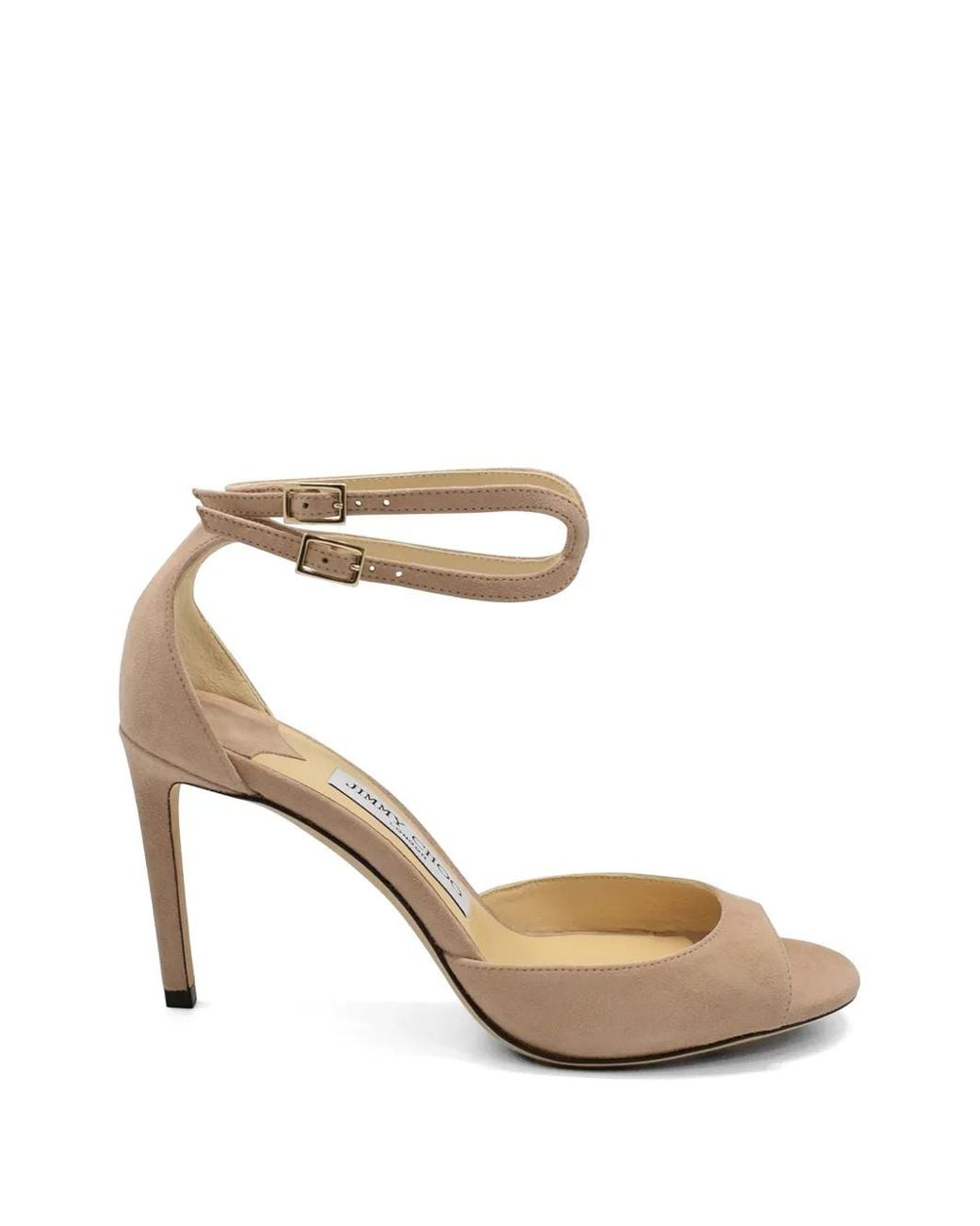 Jimmy Choo White Lane Double-Strap Sandals