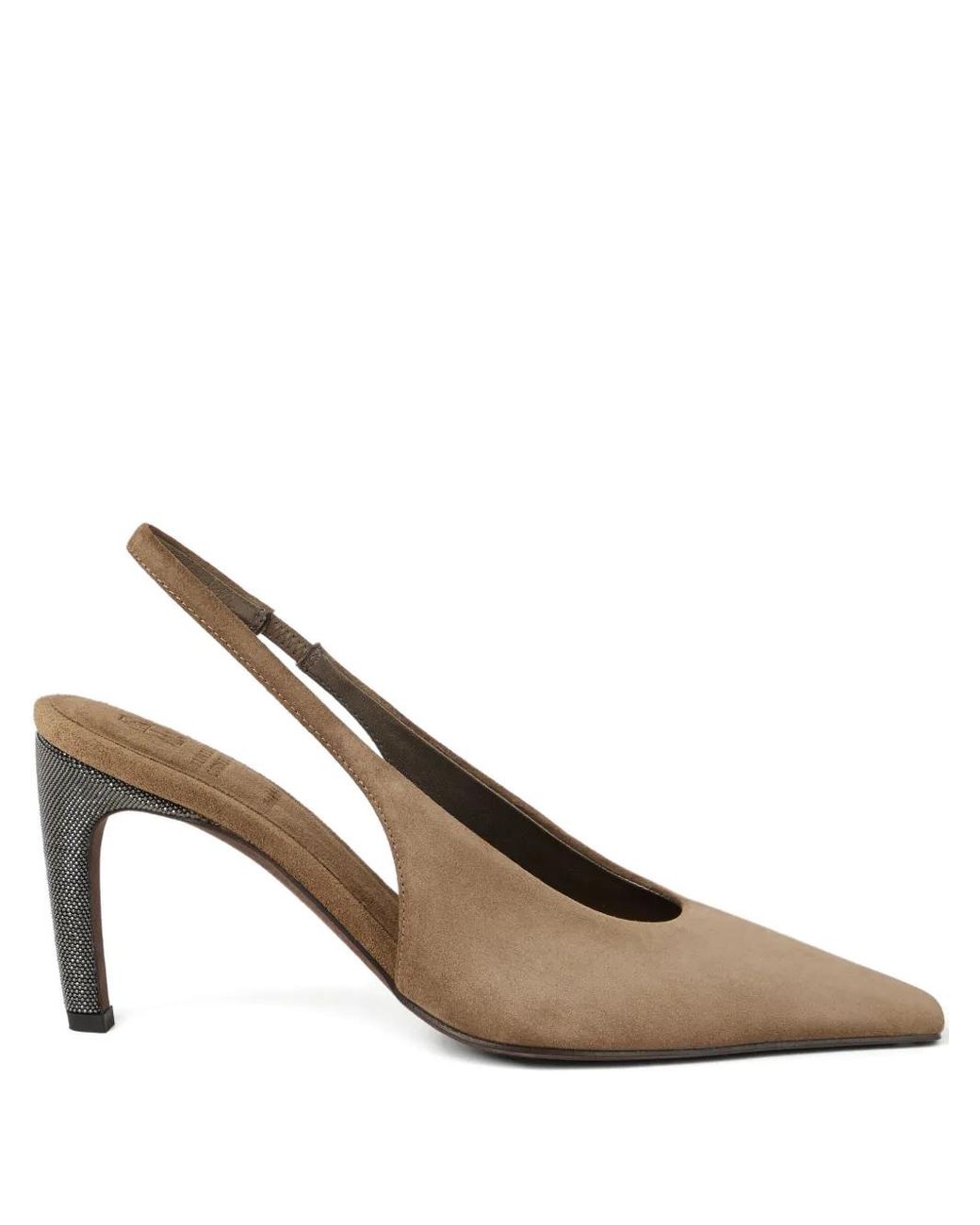 Brunello Cucinelli Brown 80mm Suede Pumps