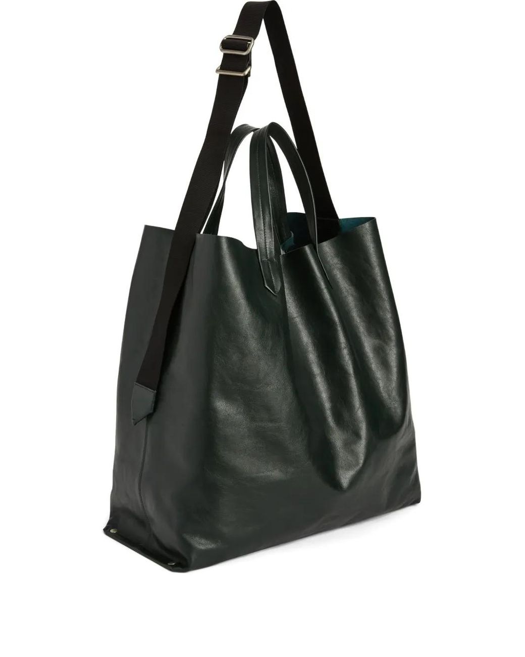 Jil Sander Black Embossed Adjustable-Tape Tote Bag for men
