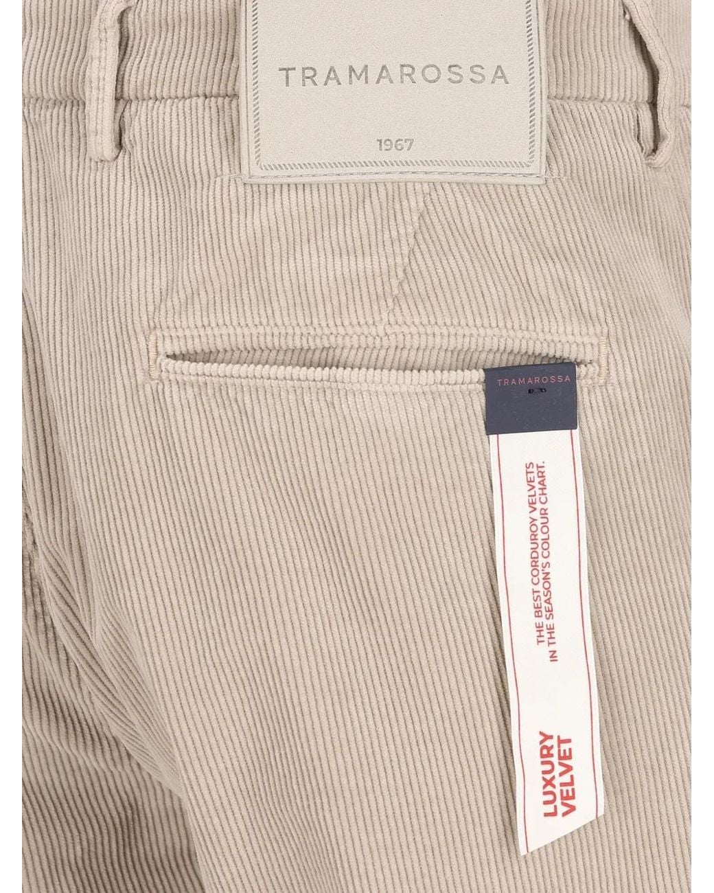 Sartoria Tramarossa Gray Corduroy Trousers for men