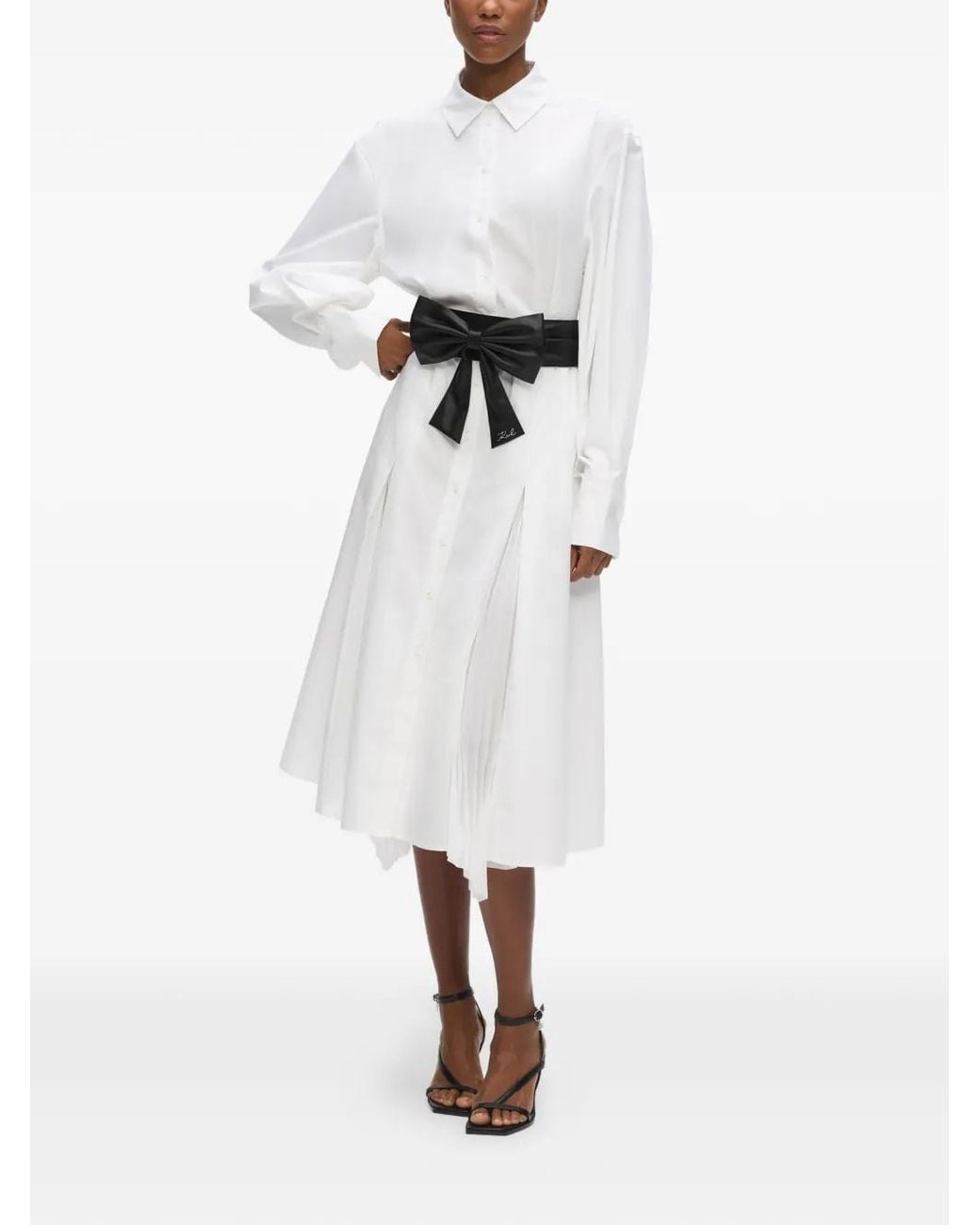 Karl Lagerfeld Black Ceinture À Nœud Signature