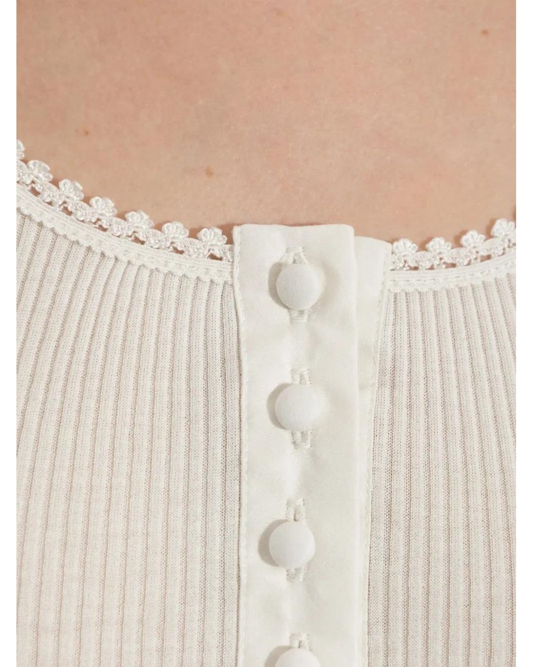 Chloé White Fitted Top