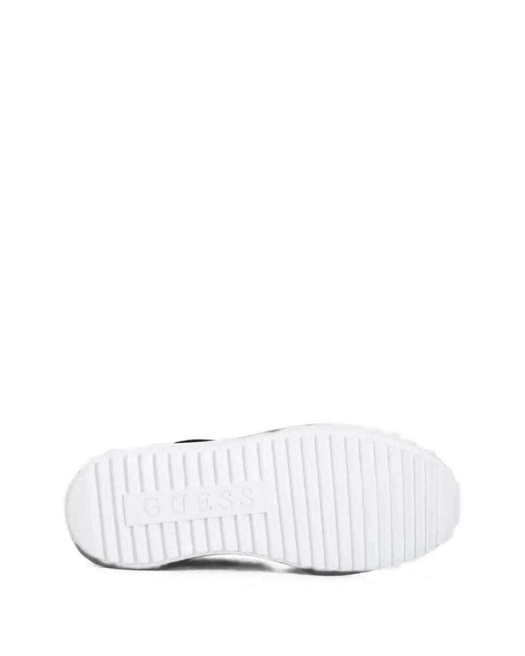 Guess Black Duena Monogram-Embossed Logo-Charm Sneakers