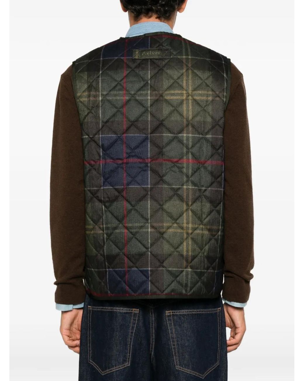 Barbour Black Icons Tartan Quilted Liner for men