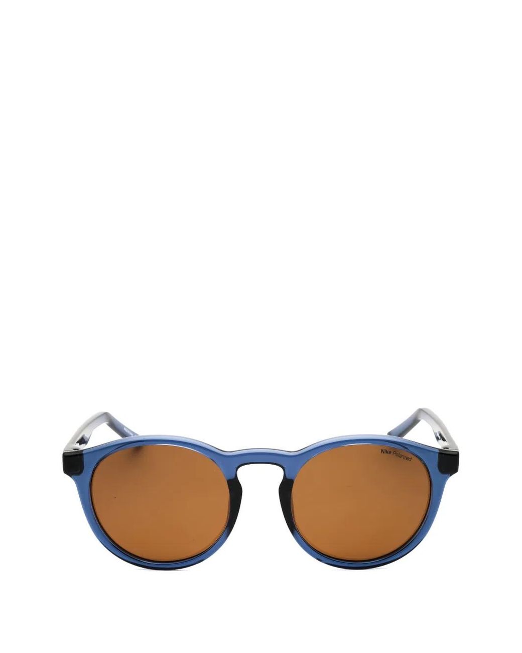 Nike Blue Round-Frame Sunglasses