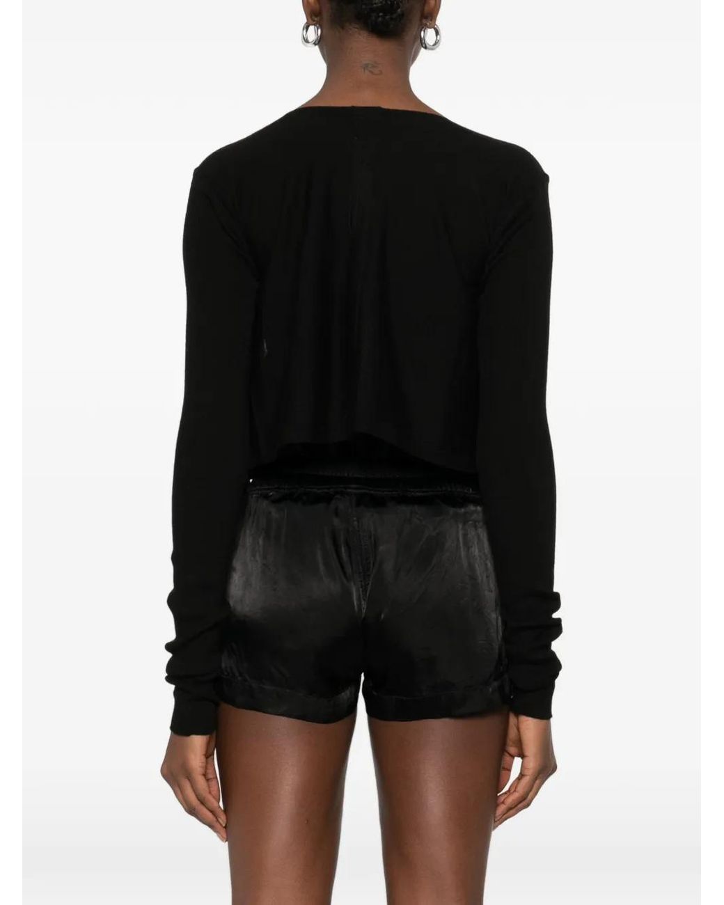 Rick Owens Black Temple Crop Wrap