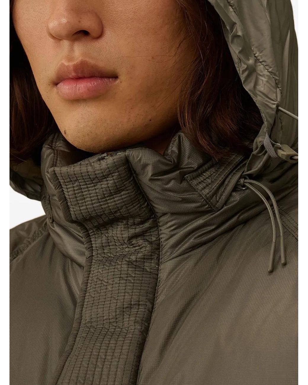 C P Company Green Lens-Detail Puffer Jacket for men