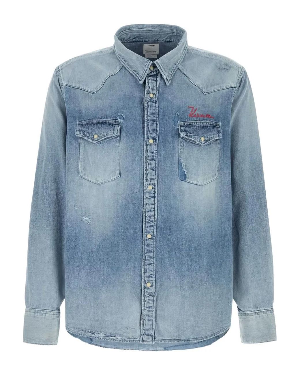 Visvim Blue Pocket Denim Shirt for men
