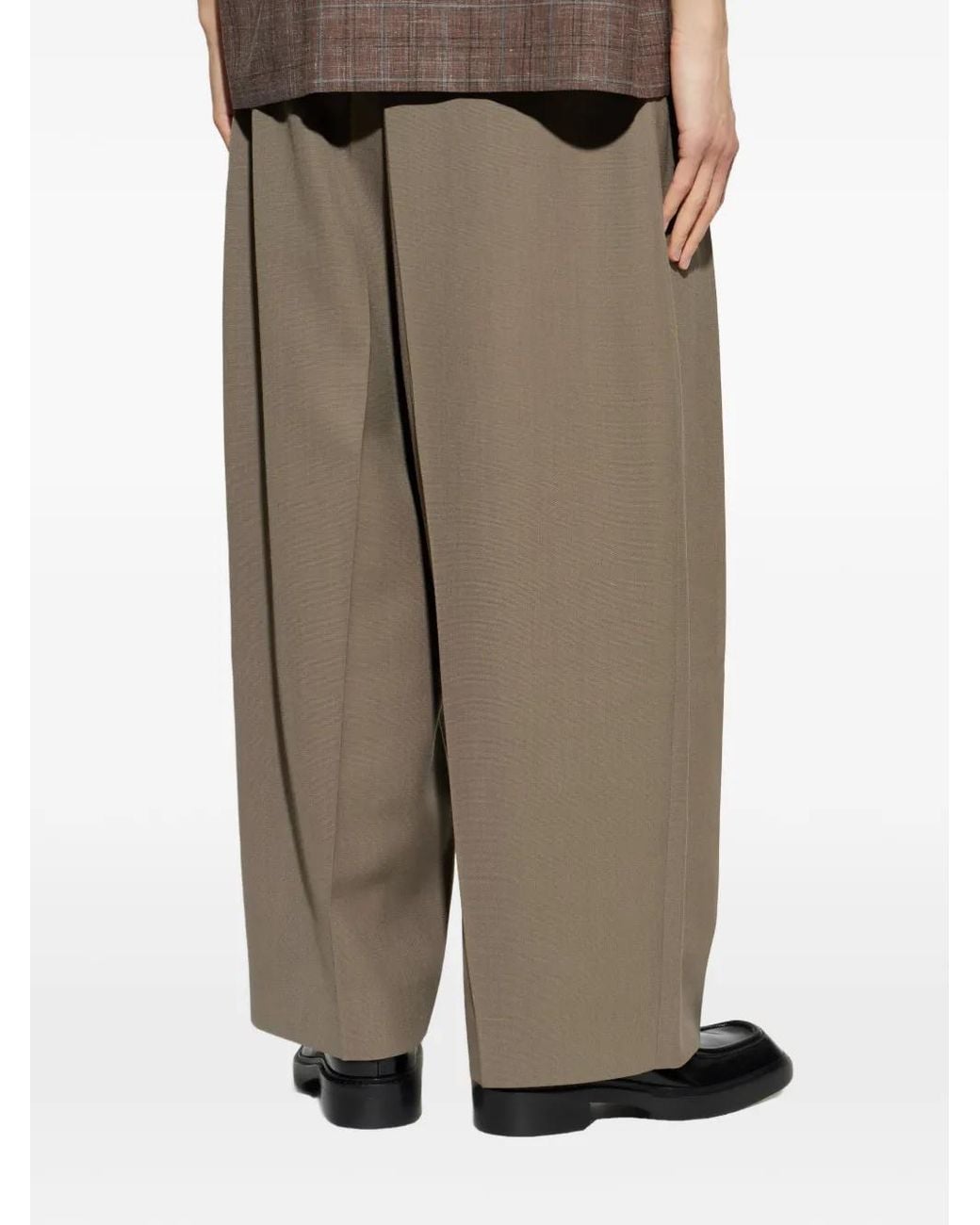 Studio Nicholson Brown Pleated Trousers for men
