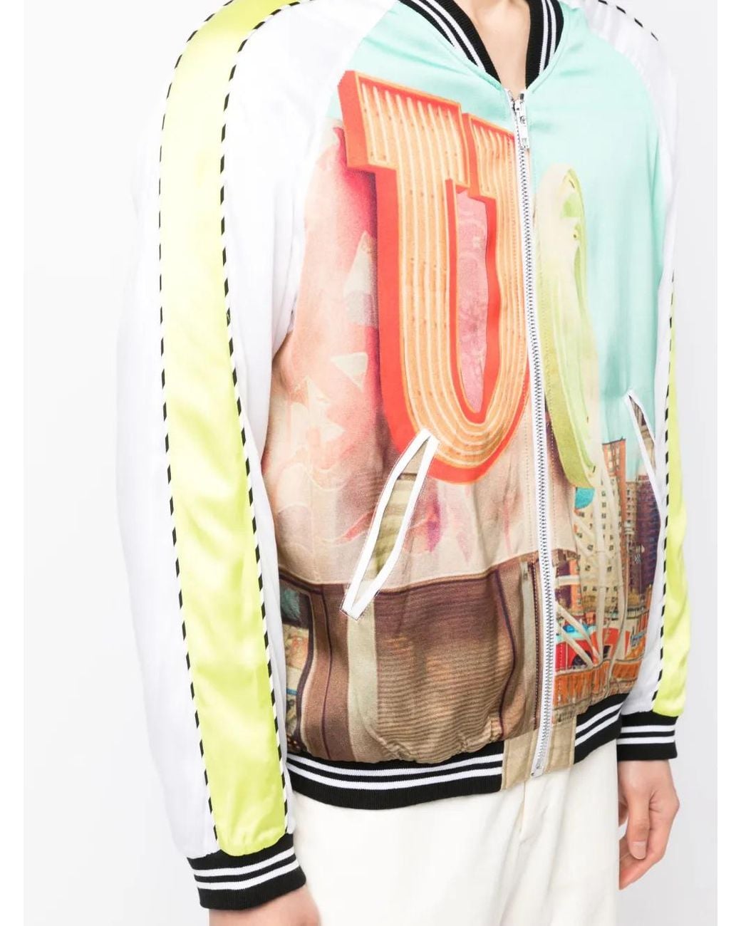 BLUE SKY INN Multicolor Graphic-Print Bomber Jacket for men