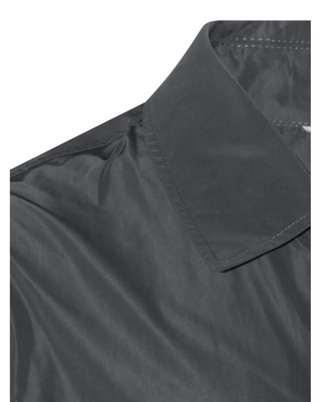 Thom Browne Gray Manteau À Logo Imprimé for men