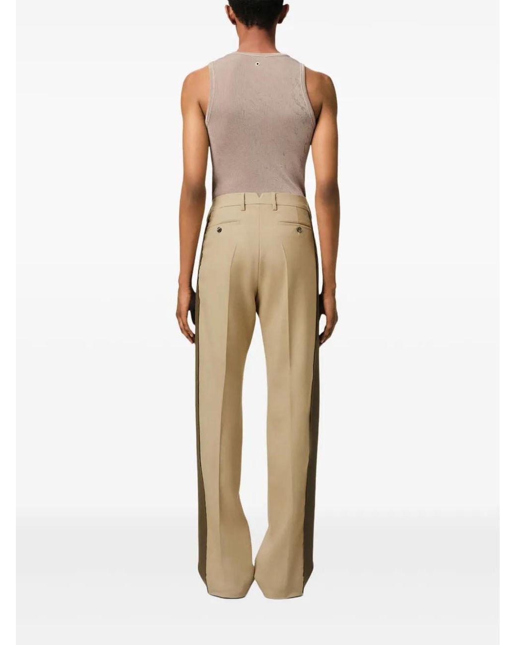 AMI Natural Contrasting Trousers for men