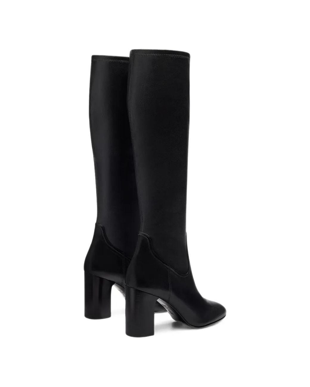 Stuart Weitzman Black Mulberry Stretch Knee-High Boots