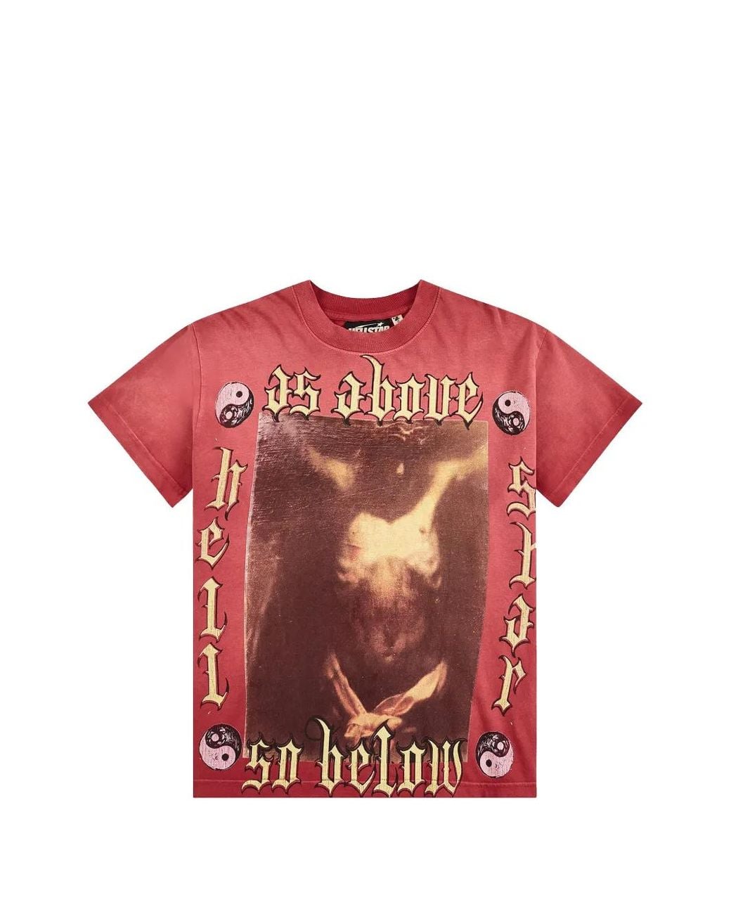 HELLSTAR Red Graphic-Print T-Shirt for men