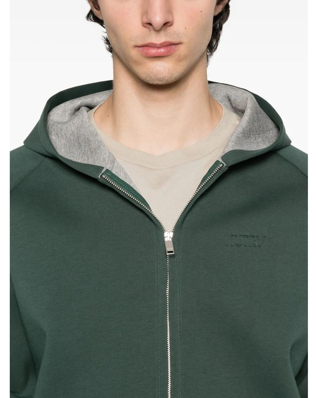 Autry Green Zip-Up Hoodie
