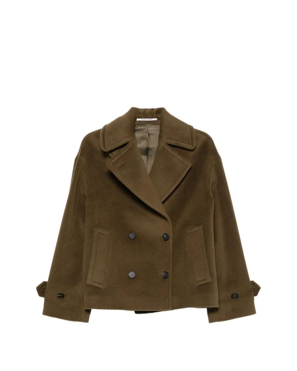 Tagliatore Green Double-Breasted Buttoned Jacket