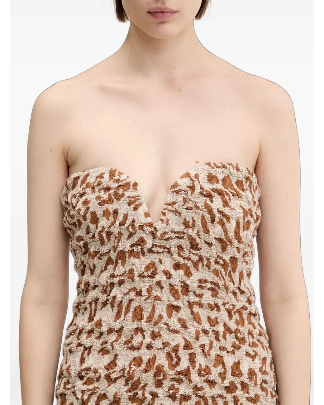 Nanushka Natural Haylen Midi Dress