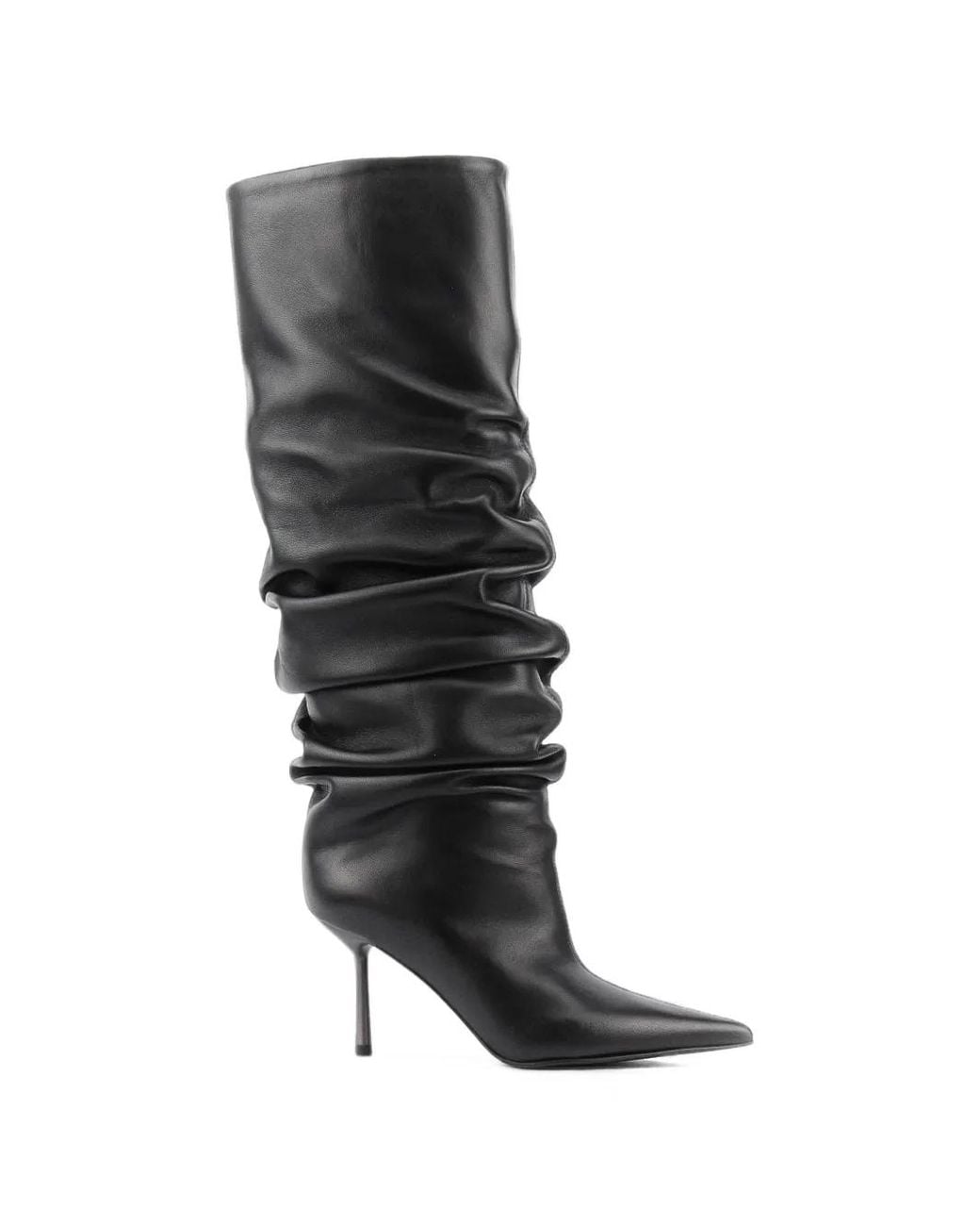 Le Silla Black Bella Slouched Knee-High Boots