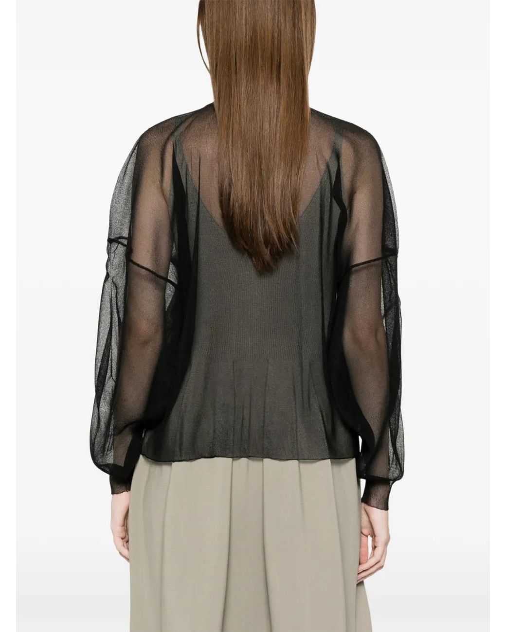 Top Cascade Con Botones CFCL de color Black