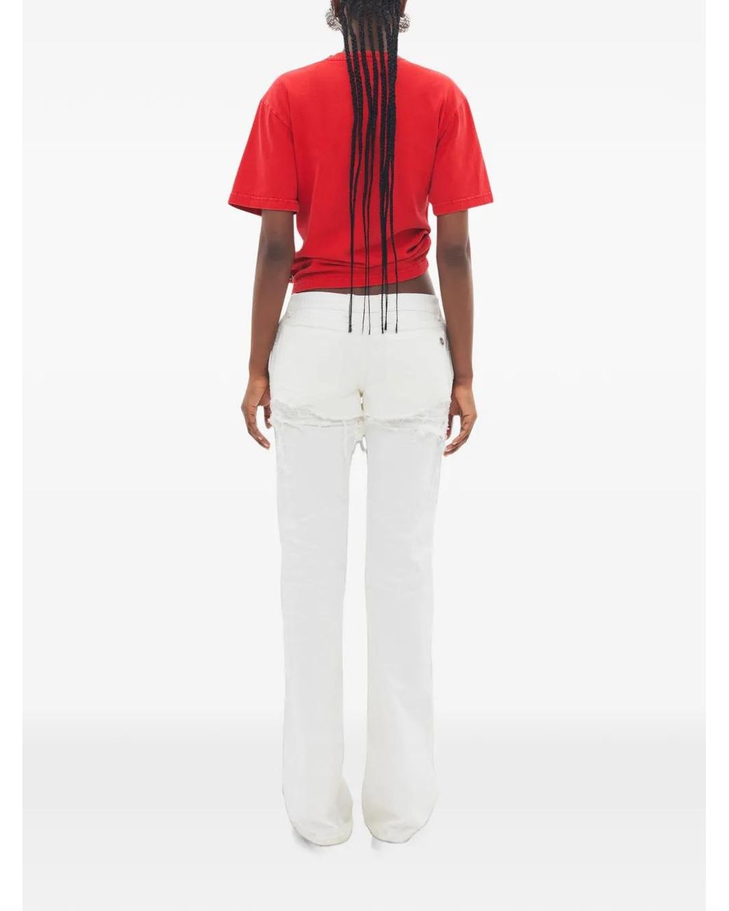 Area Red T-Shirt À Détail Noué