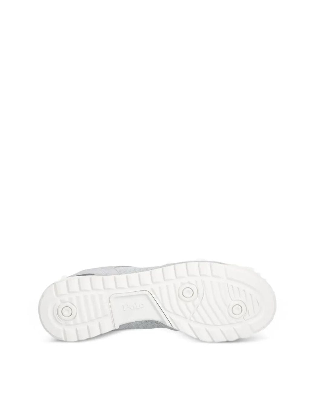 Polo Ralph Lauren White Varick Logo-Embroidered Panelled Sneakers for men